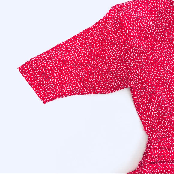 Red and white Laine U.S.A. Peplum Dress Size 3/4 - Picture 3 of 7